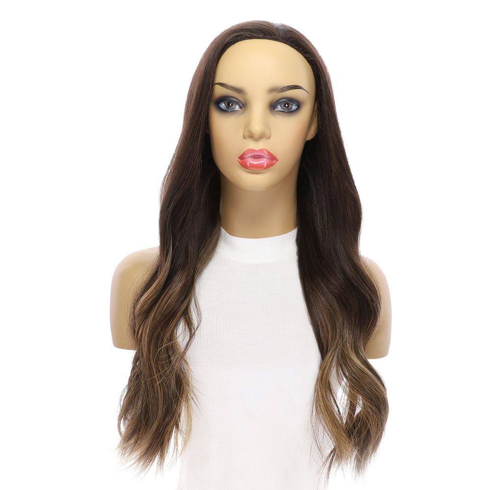24" 3/4 Bandfall Wig Dark Brown Balayage - Image 5
