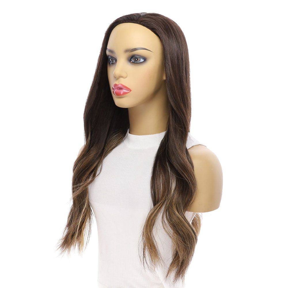 24" 3/4 Bandfall Wig Dark Brown Balayage - Image 6
