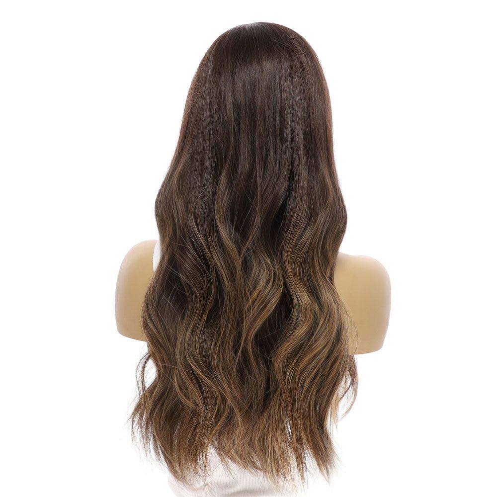 24" 3/4 Bandfall Wig Dark Brown Balayage - Image 7