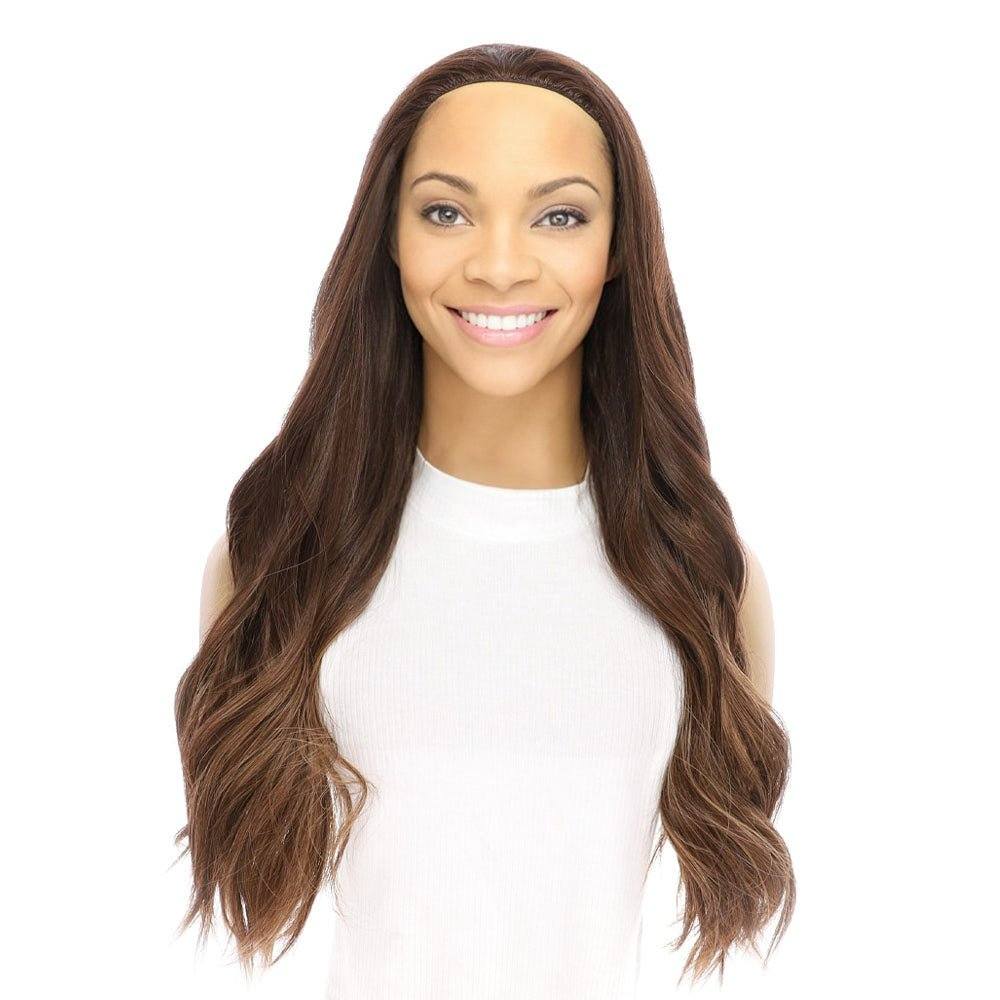 24" 3/4 Bandfall Wig Medium Brown Balayage - Image 3