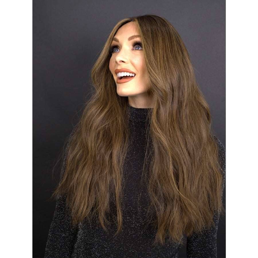 24” Divine Dark Brown w/ Highlights & Money Pieces - Image 2