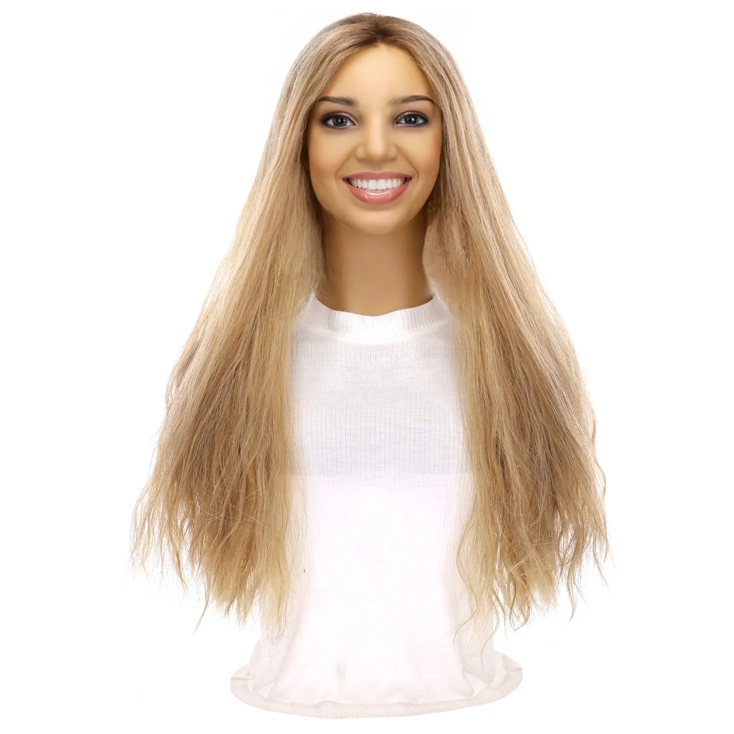 24" Divine Lace Top Topper Ash Blonde Wavy - Image 2