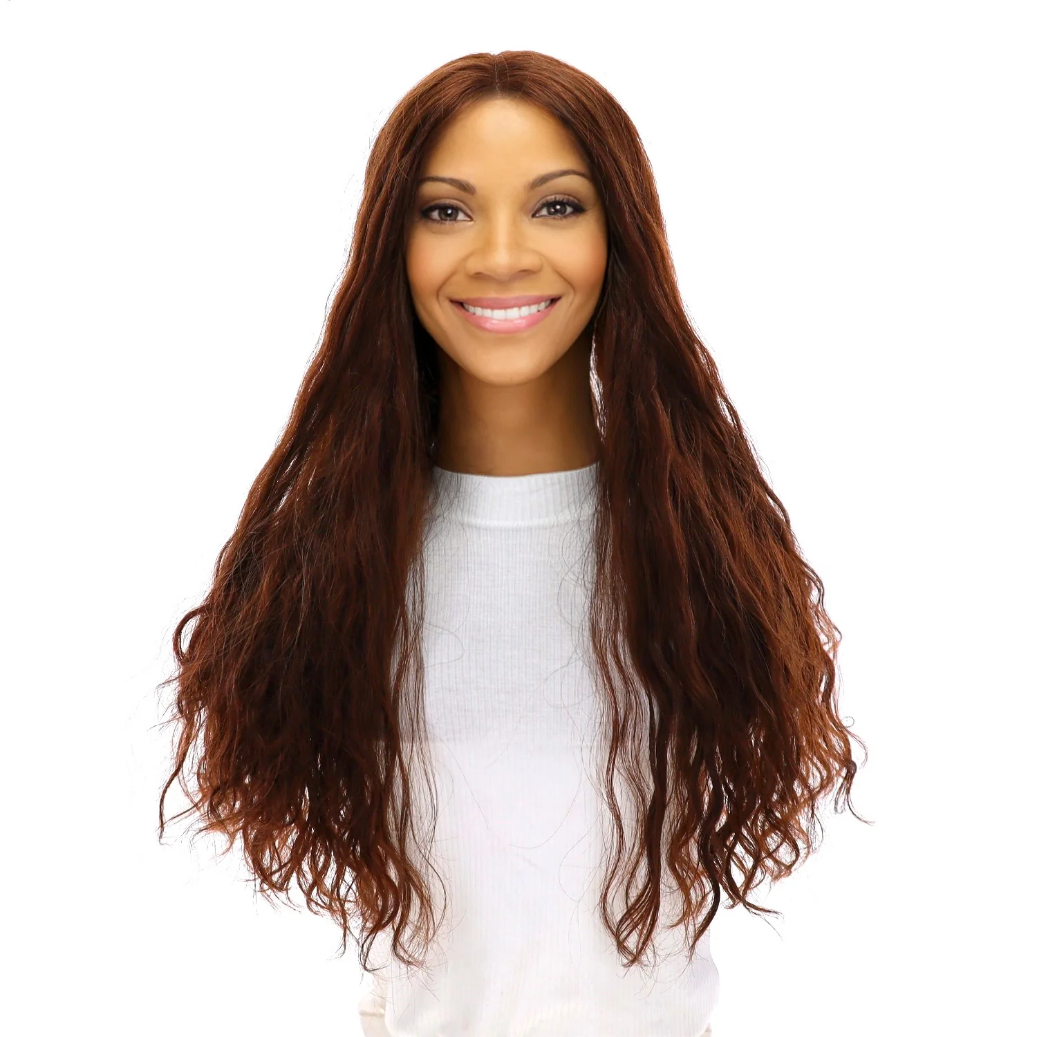 24" Divine Lace Top Topper Auburn Wavy - Image 2