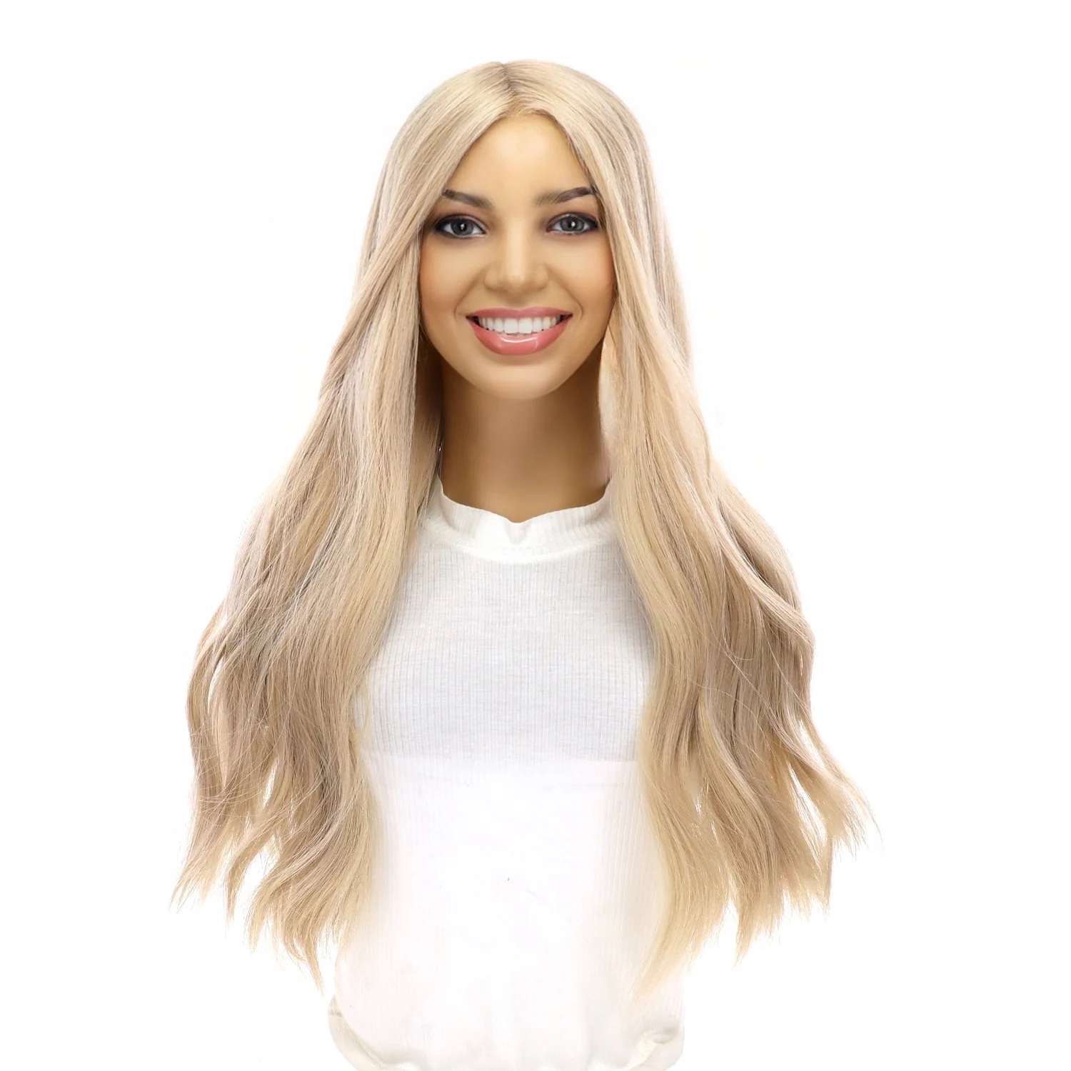24" Divine Lace Top Topper Beige Blonde w/ No Rooting - Image 2