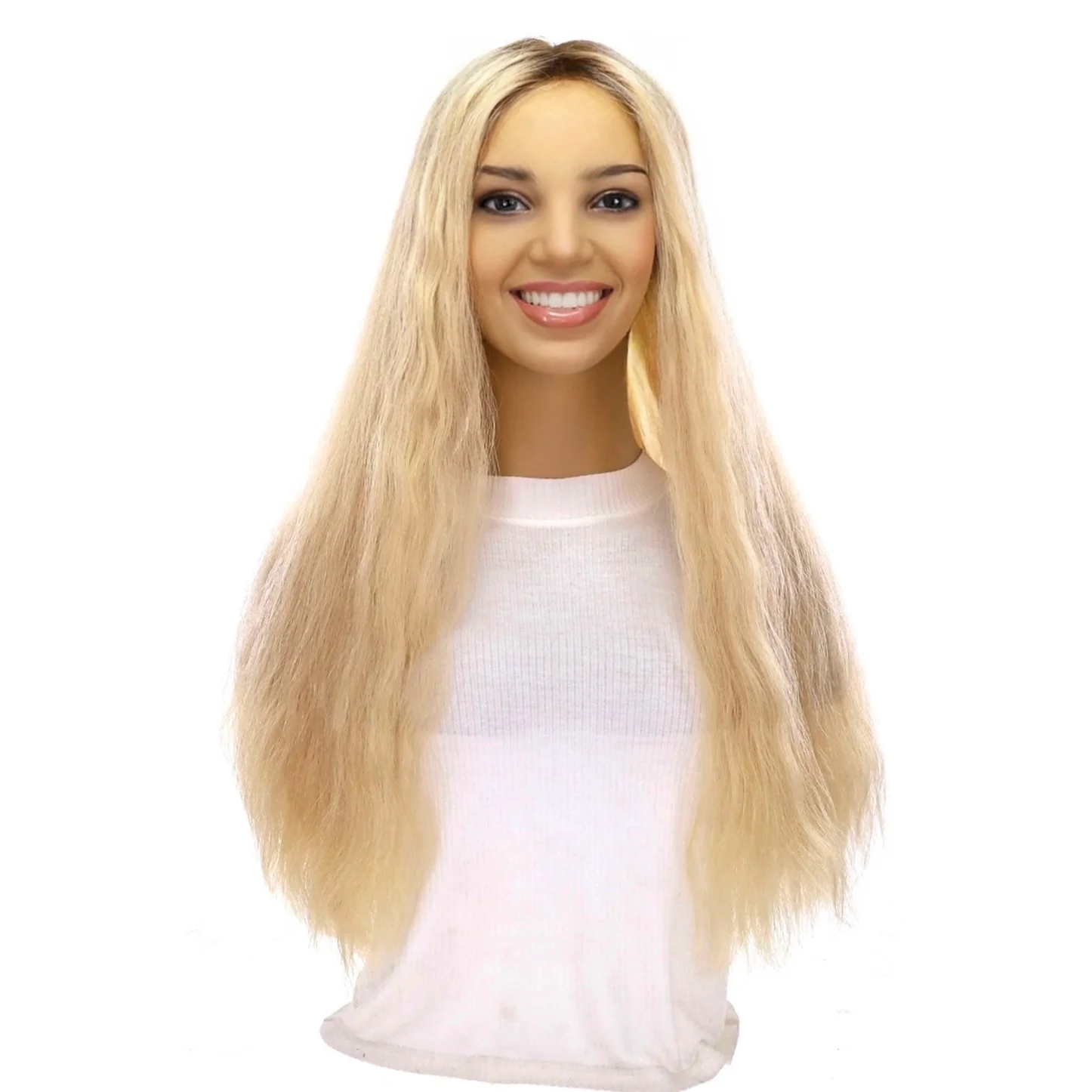 24" Divine Lace Top Topper Beige Blonde Wavy - Image 2