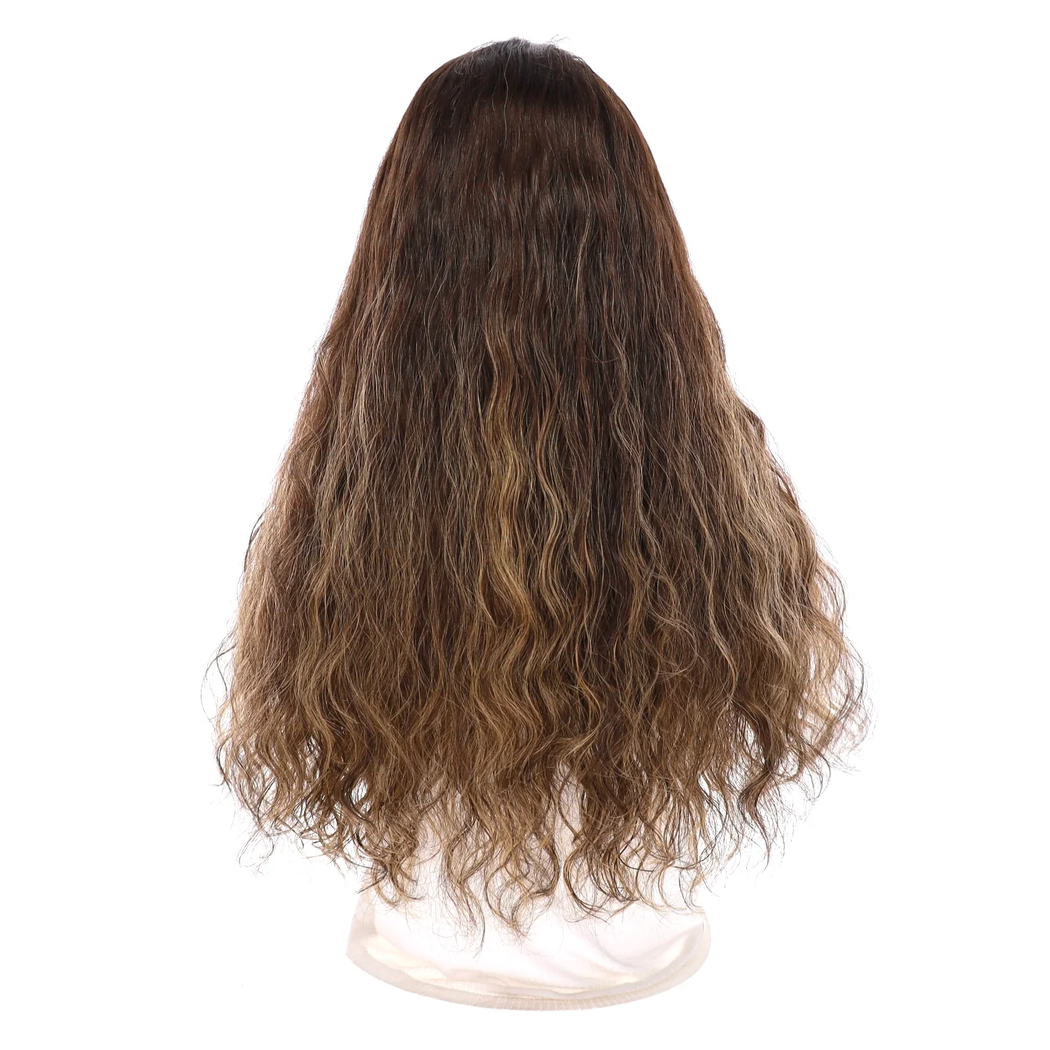24" Divine Lace Top Topper Dark Brown Balayage Wavy - Image 3