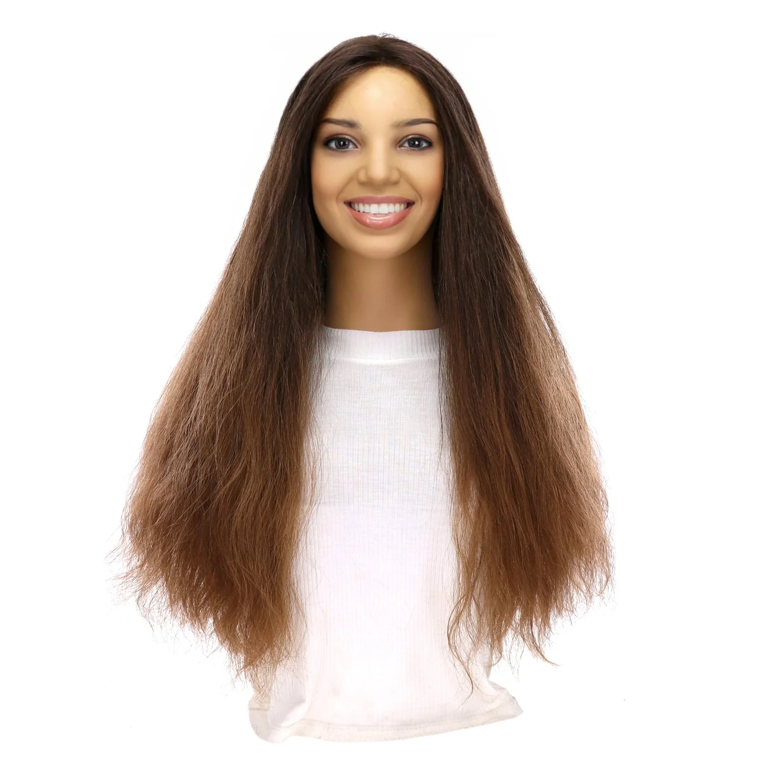 24" Divine Lace Top Topper Dark Brown Ombre Wavy - Image 2