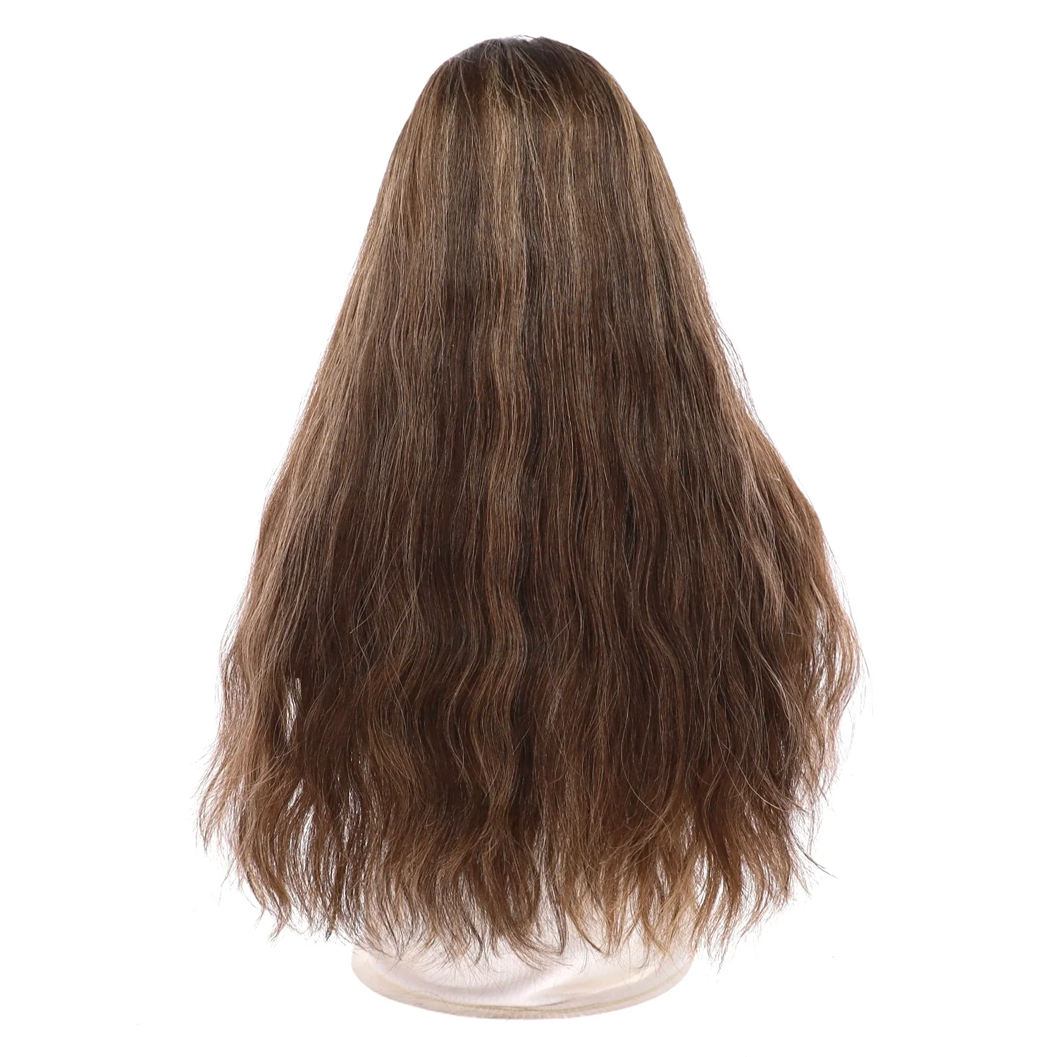 24" Divine Lace Top Topper Dark Brown w/ Highlights Wavy - Image 3