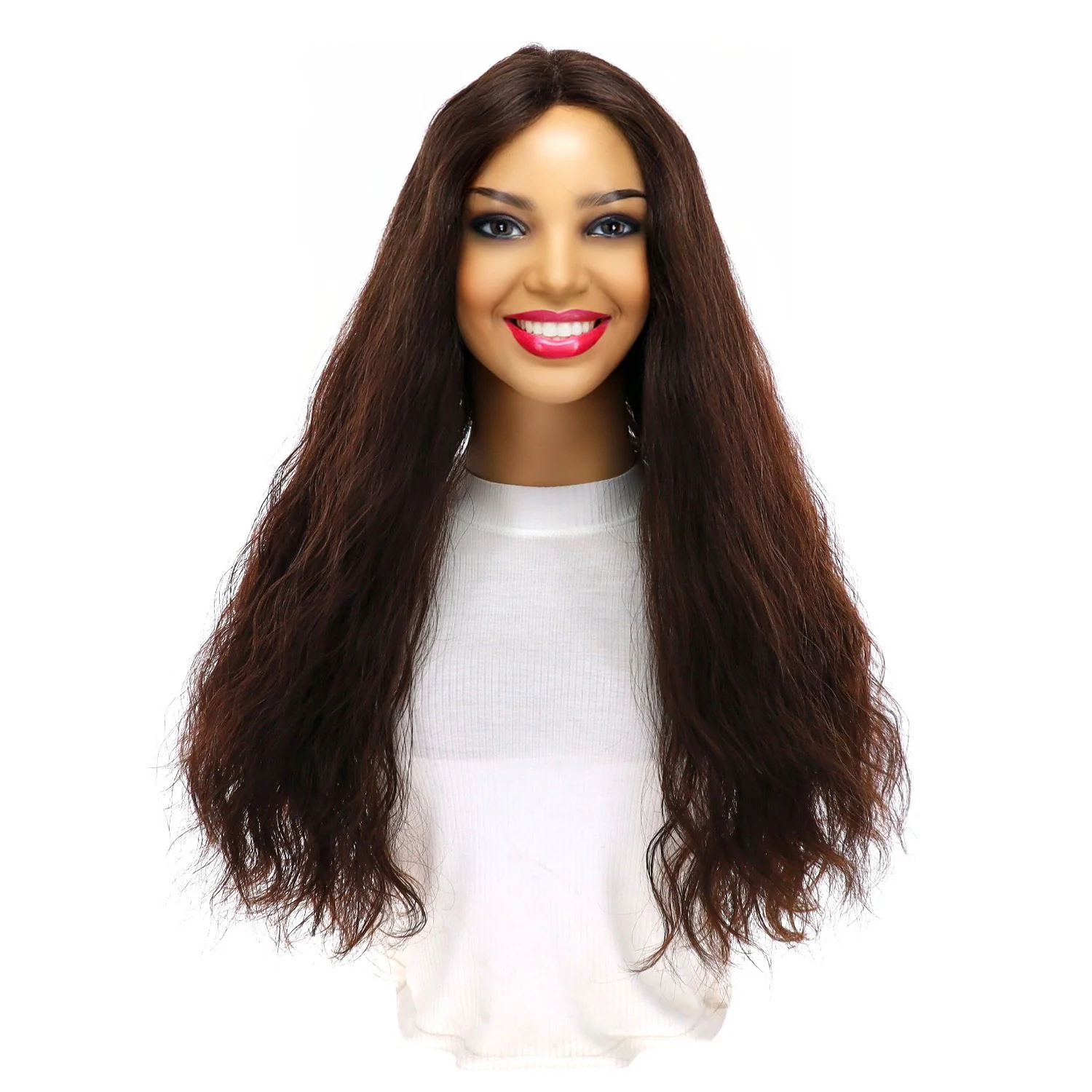 24" Divine Lace Top Topper Dark Brown Wavy - Image 2