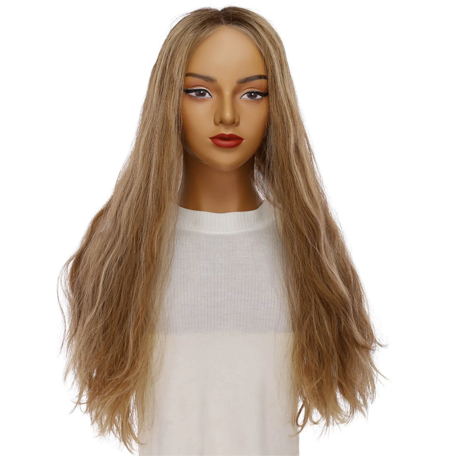 24" Divine Lace Top Topper Medium Blonde w/ Highlights Wavy - Image 2