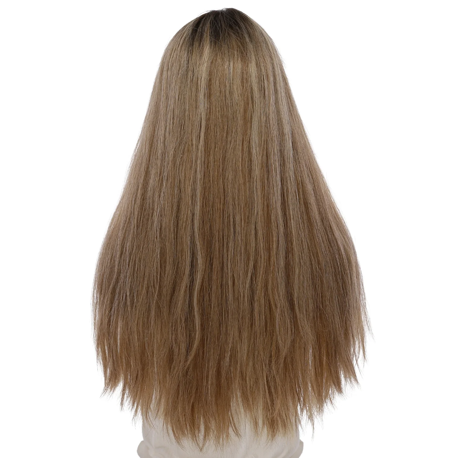 24" Divine Lace Top Wig Ashy Blonde w/ Highlights Wavy - Image 3