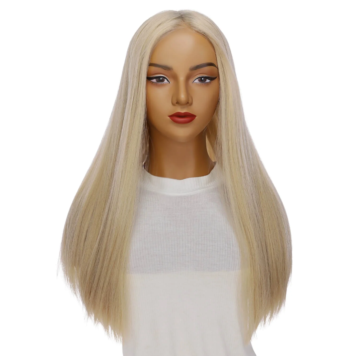 24" Divine Lace Top Wig Beige Blonde w/ No Rooting - Image 2