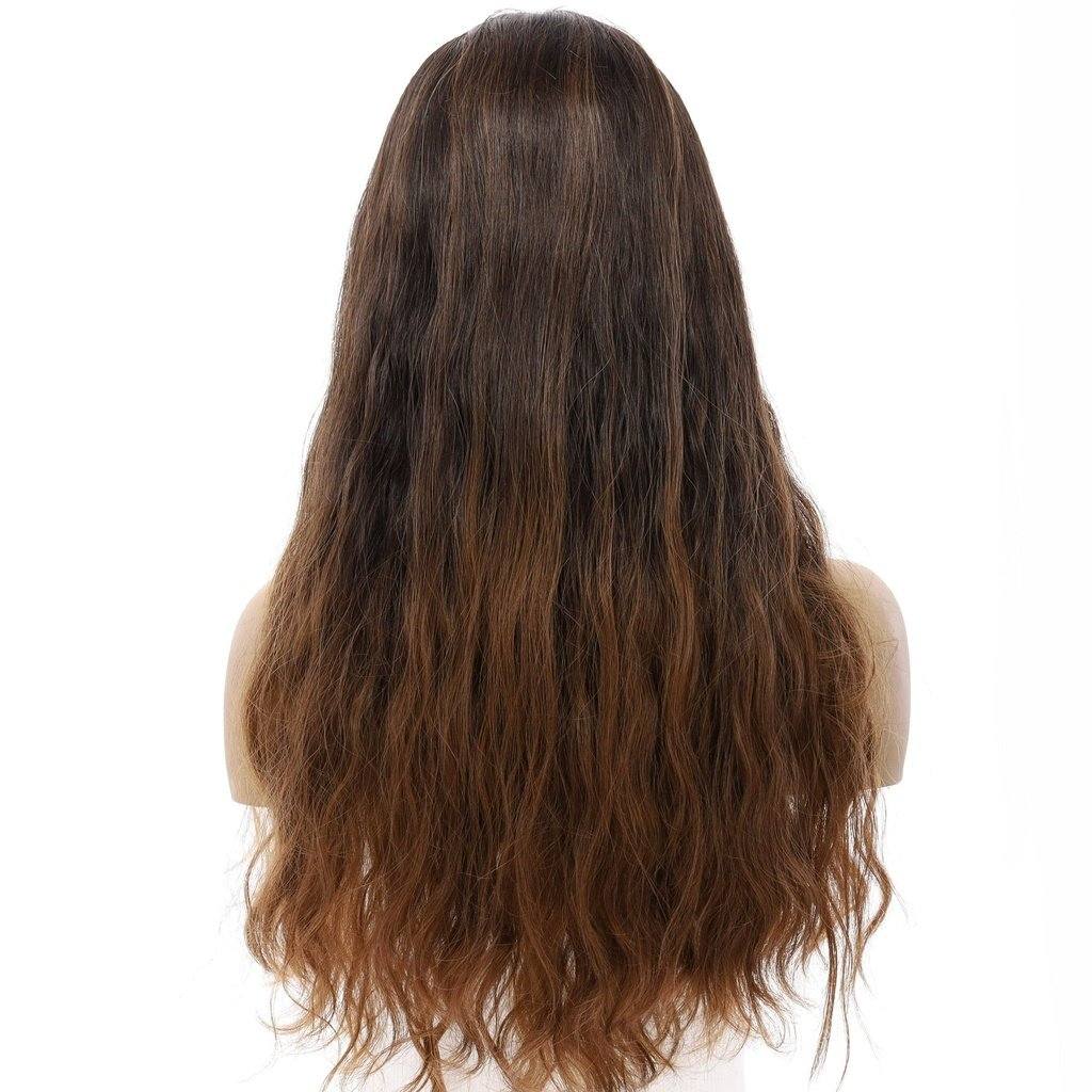 24" Divine Lace Top Wig Dark Brown Ombre Wavy - Image 3