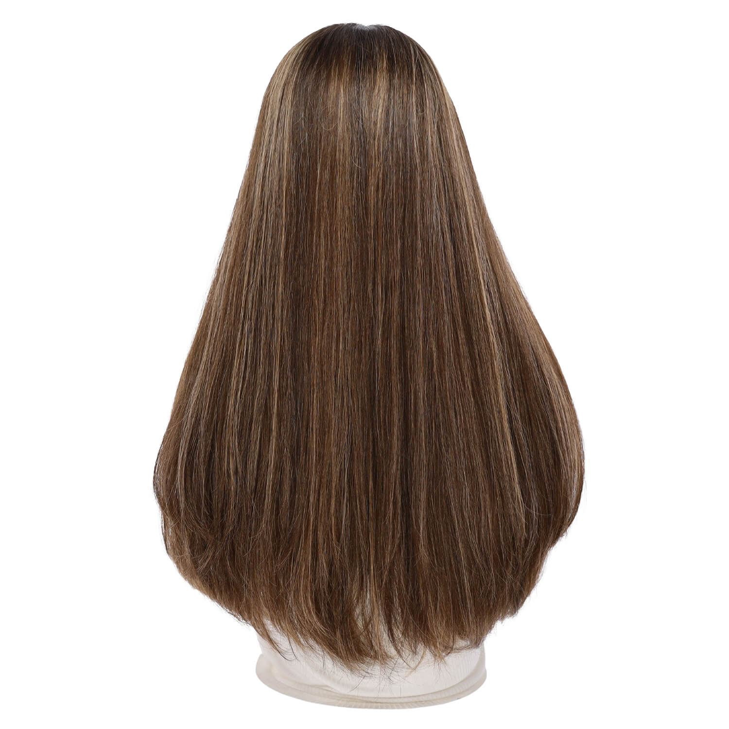 24" Divine Lace Top Wig Dark Brown w/ Highlights Wavy - Image 3