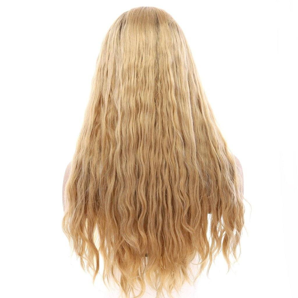 24" Divine Lace Top Wig Golden Blonde Wavy - Image 3