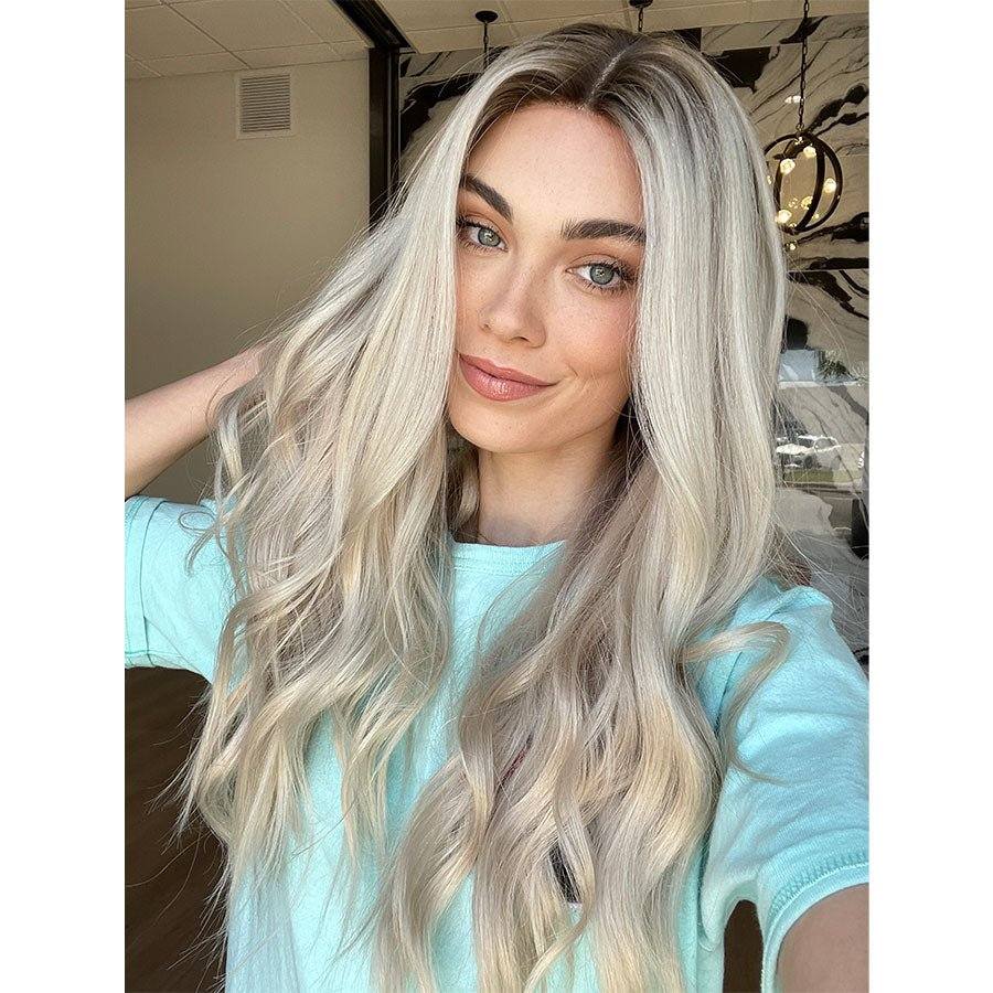 24" Divine Lace Top Wig Ice Blonde w/ Full Rooting - Image 2