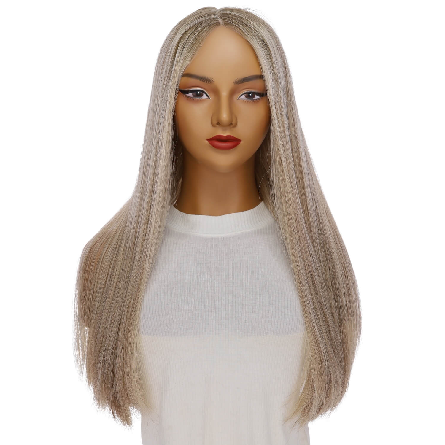 24" Divine Lace Top Wig Icy Blonde w/ Lowlights - Image 2