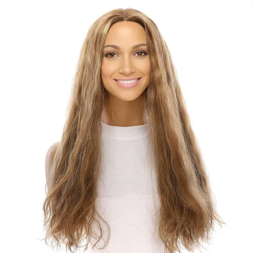 24" Divine Lace Top Wig Medium Blonde Wavy - Image 2