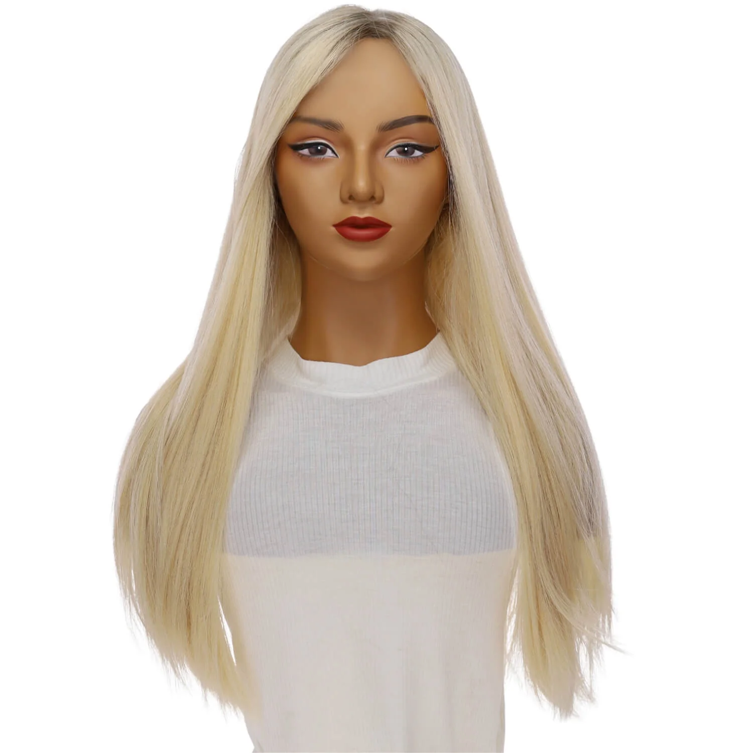 24" Divine Lace Top Wig Platinum Blonde 2.0 - Image 2