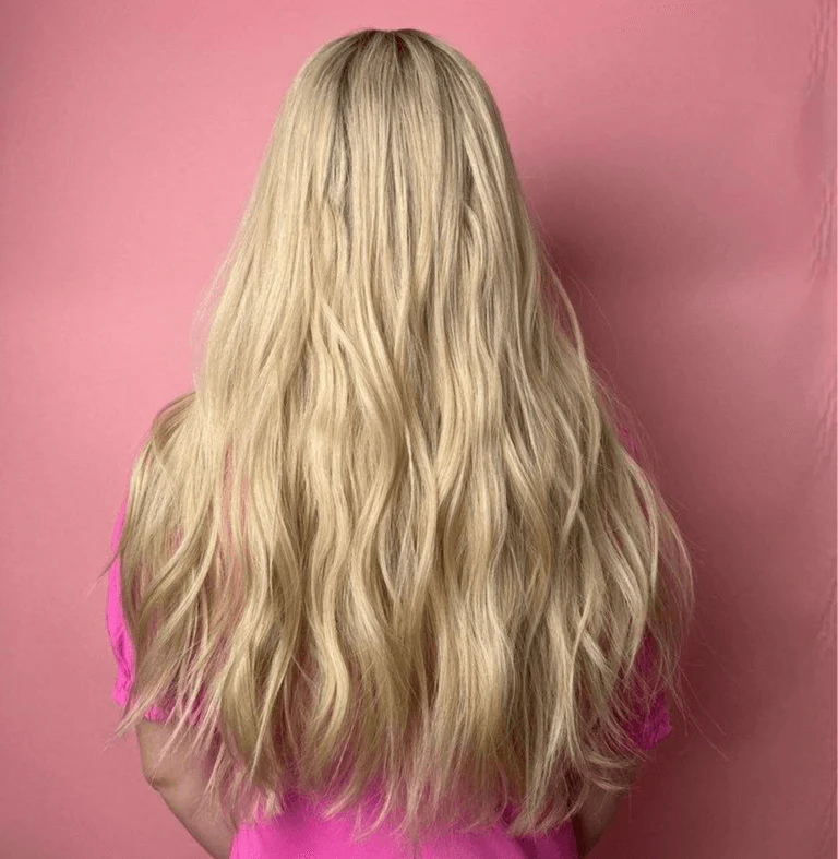 24" Divine Lace Top Wig Platinum Blonde w/ Face Framing - Image 2