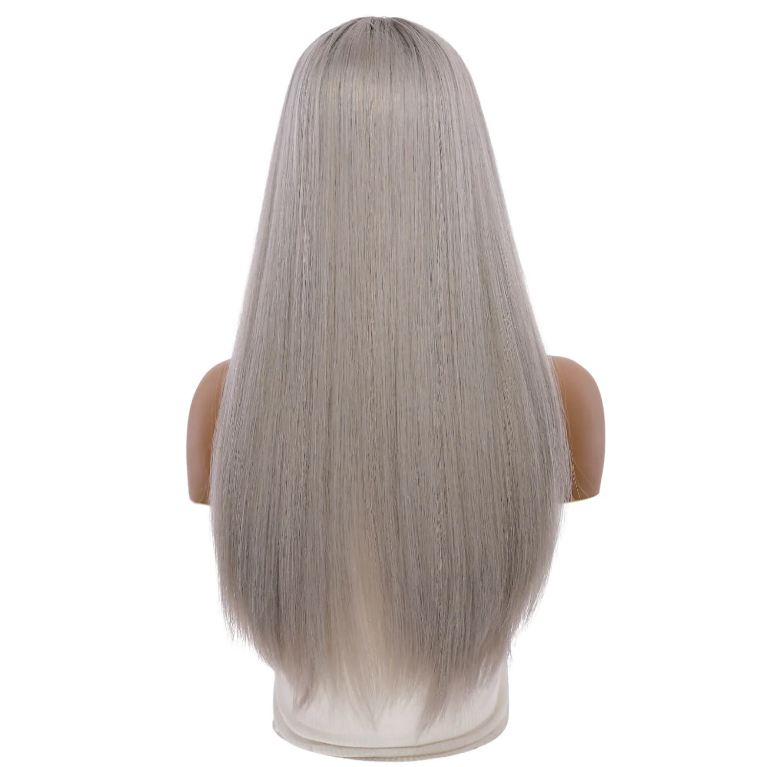 24" Divine Lace Top Wig Silver Smoke - Image 3