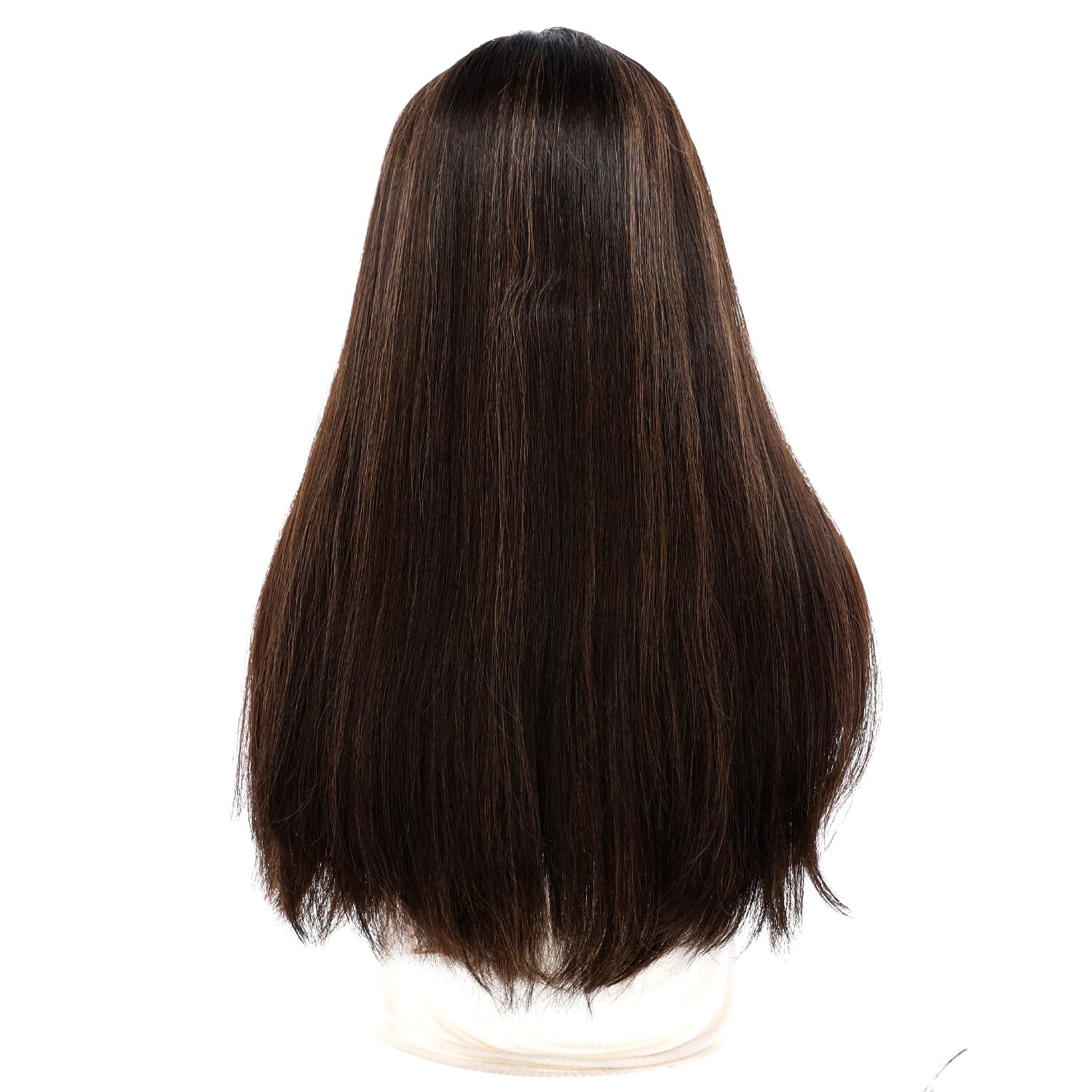 24" Divine Lace Top Wig Soft Black w/ Highlights - Image 3