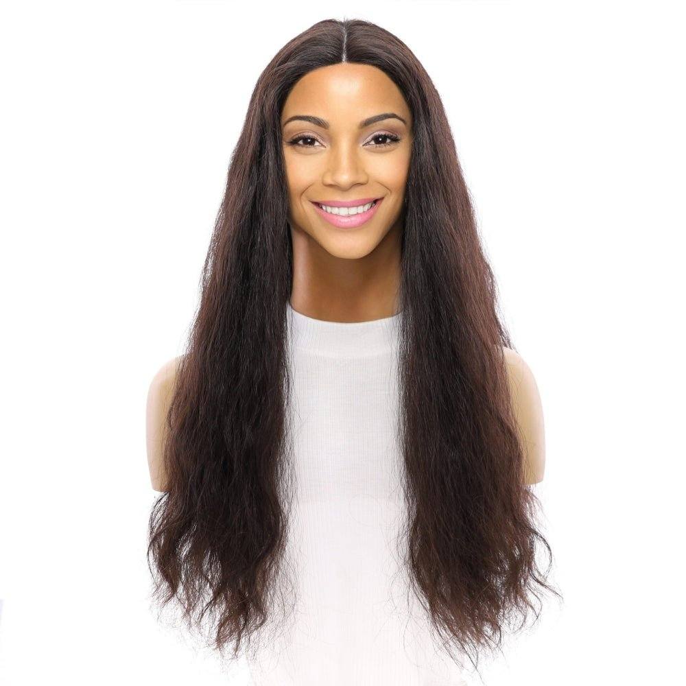 24" Divine Lace Top Wig Soft Black Wavy - Image 2