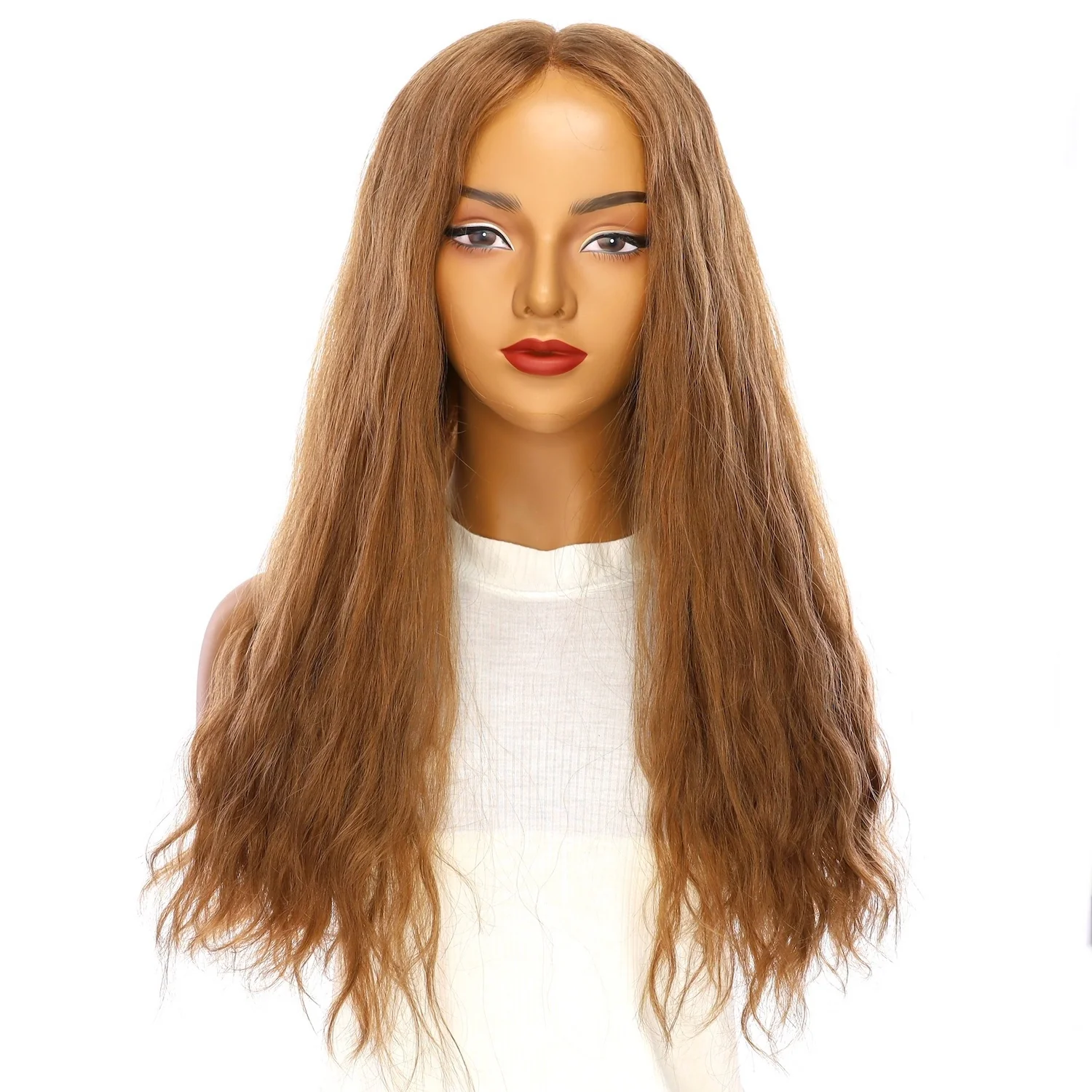 24" Divine Lace Top Wig Strawberry Blonde Wavy - Image 2