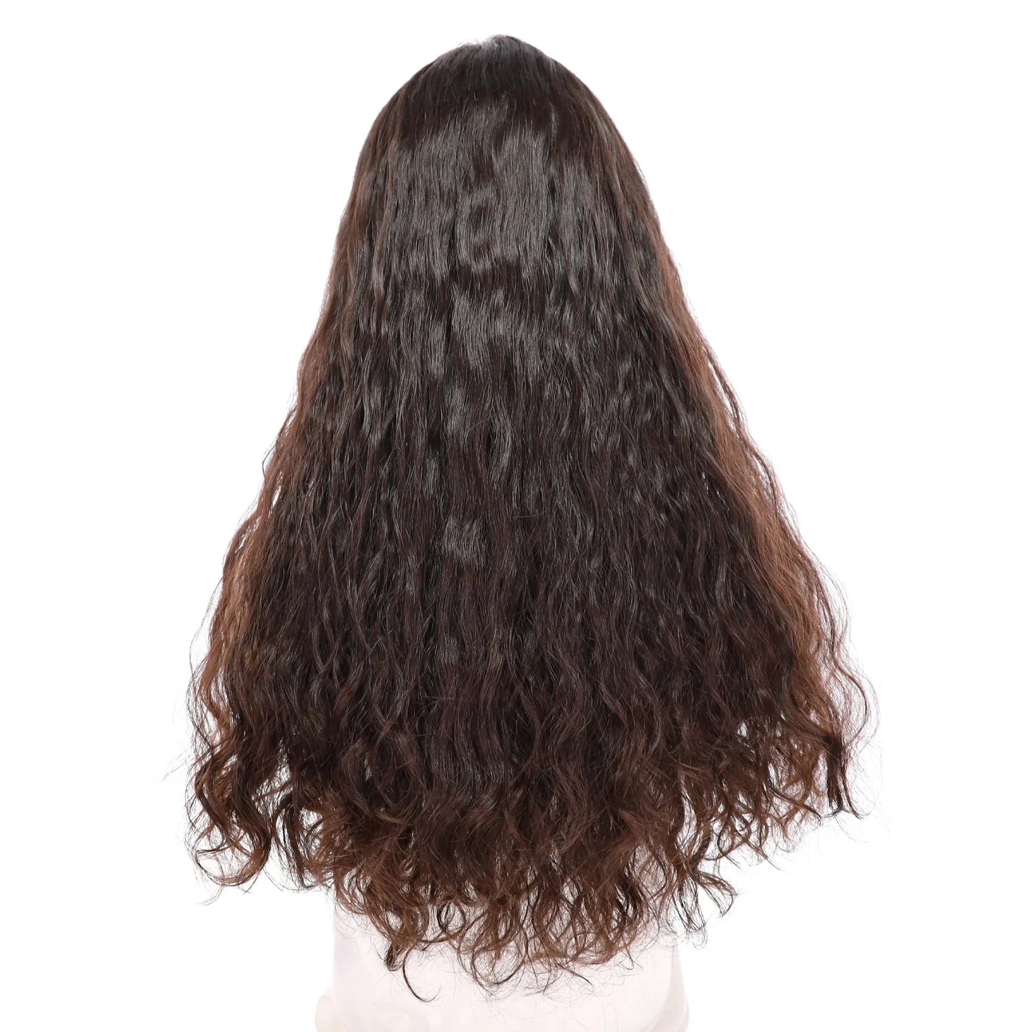 24" Divine Luxe Lace Top Topper #2 Neutral Dark Brown Wavy - Image 3