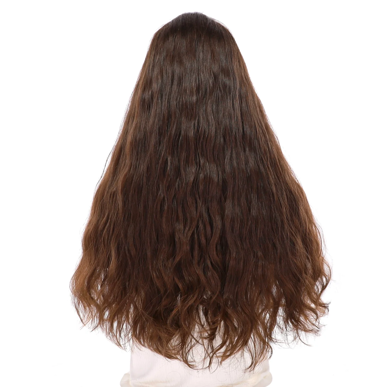 24" Divine Luxe Lace Top Topper #5 Warm Dark Brown Wavy - Image 3