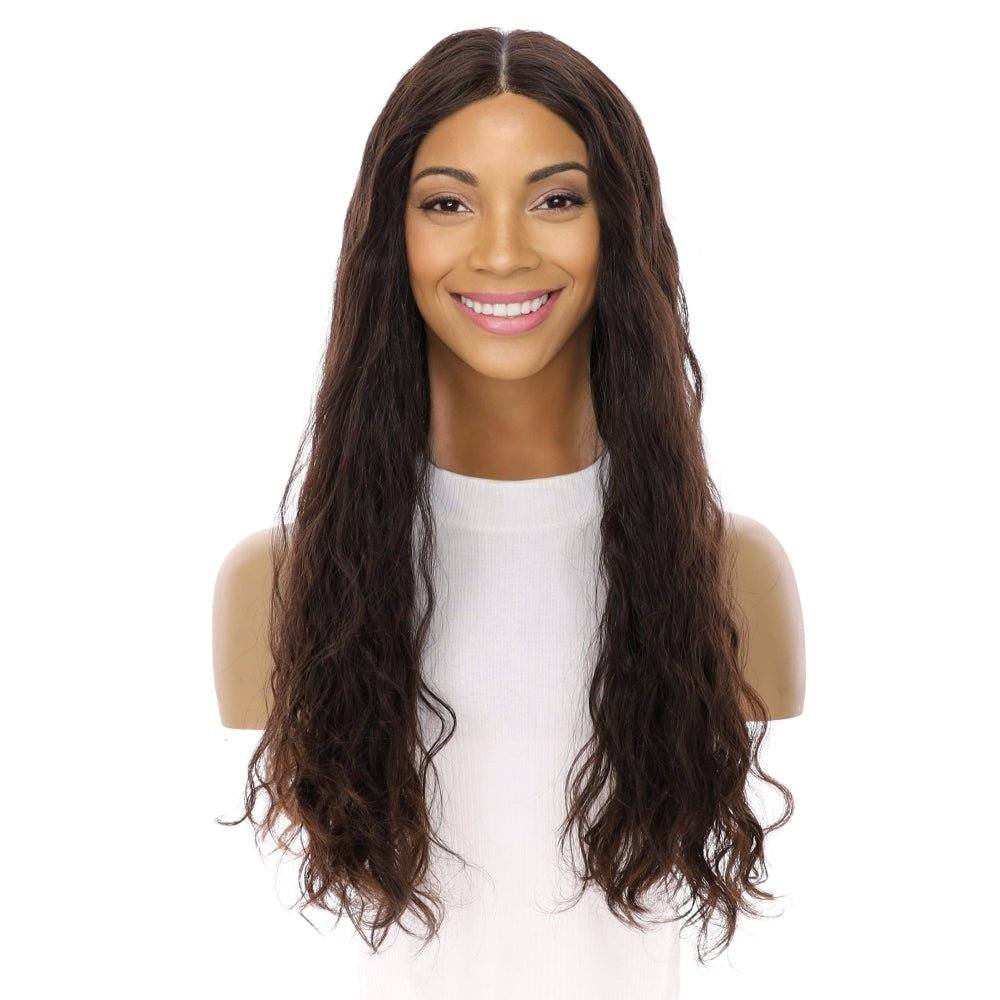 24" Divine Luxe Lace Top Wig #2 Neutral Dark Brown Wavy - Image 2