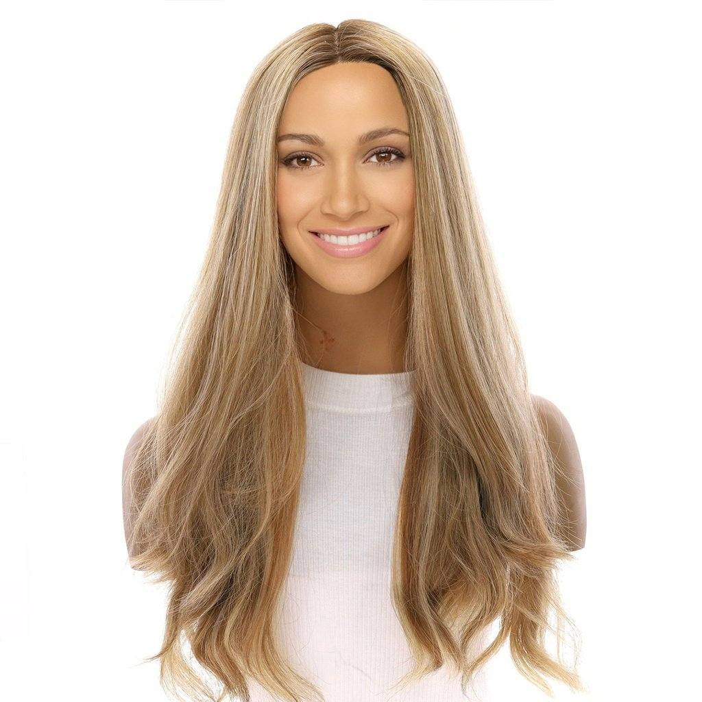 24" Gisele Silk Top Wig Ash Blonde - Image 2