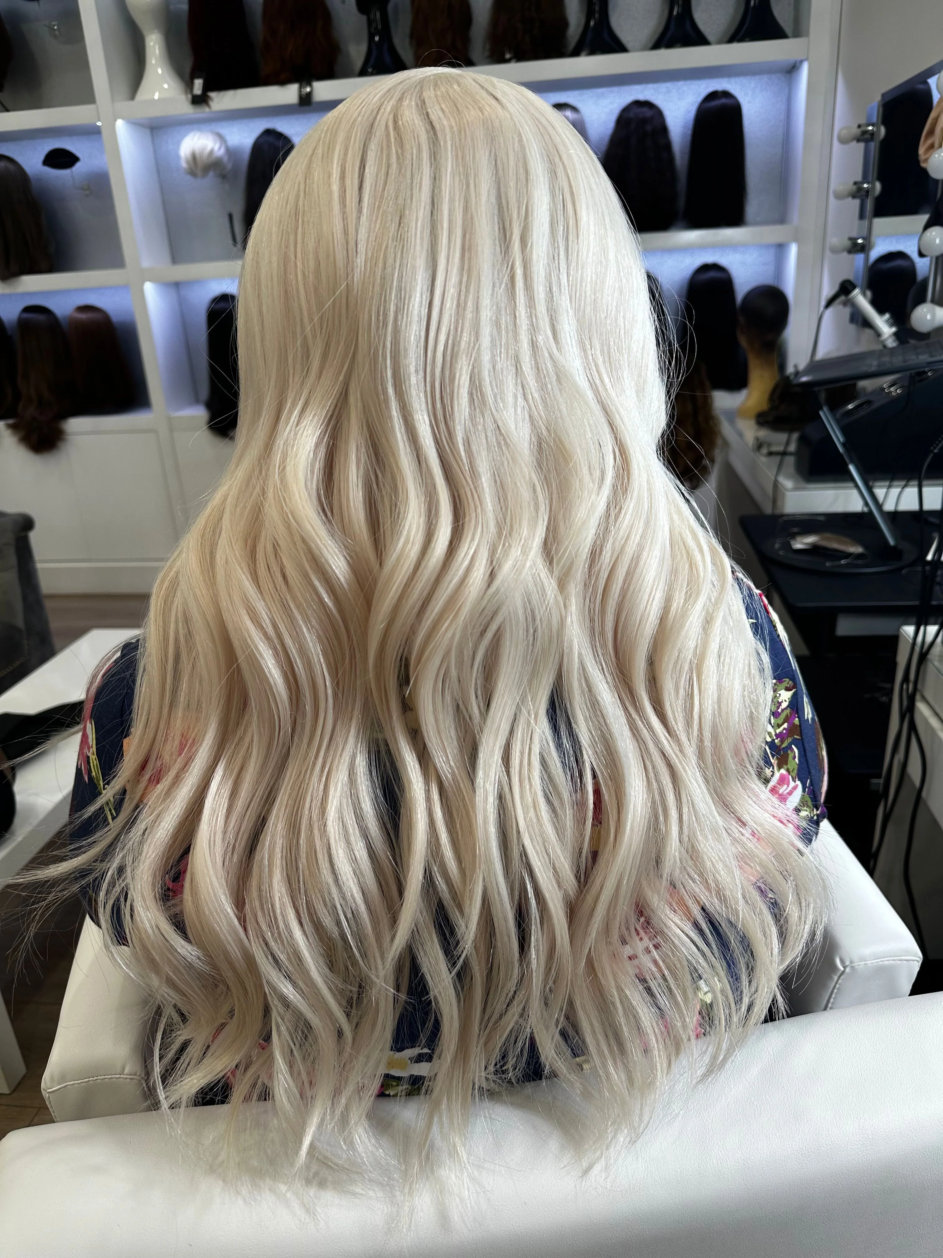 24" Gisele Silk Top Wig Ice Blonde - Image 3