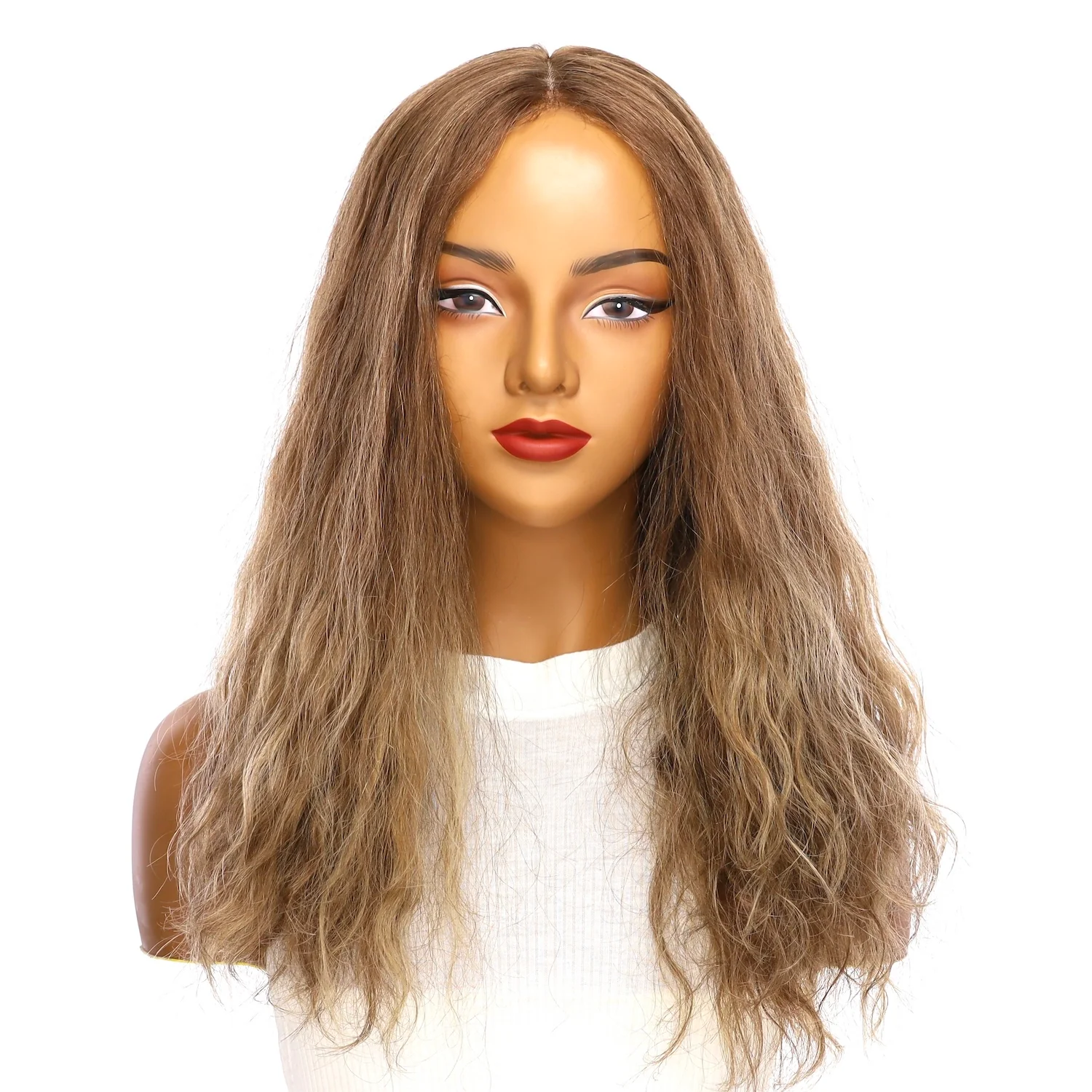 24" Gisele Silk Top Wig Light Brown Babylight Wavy - Image 2