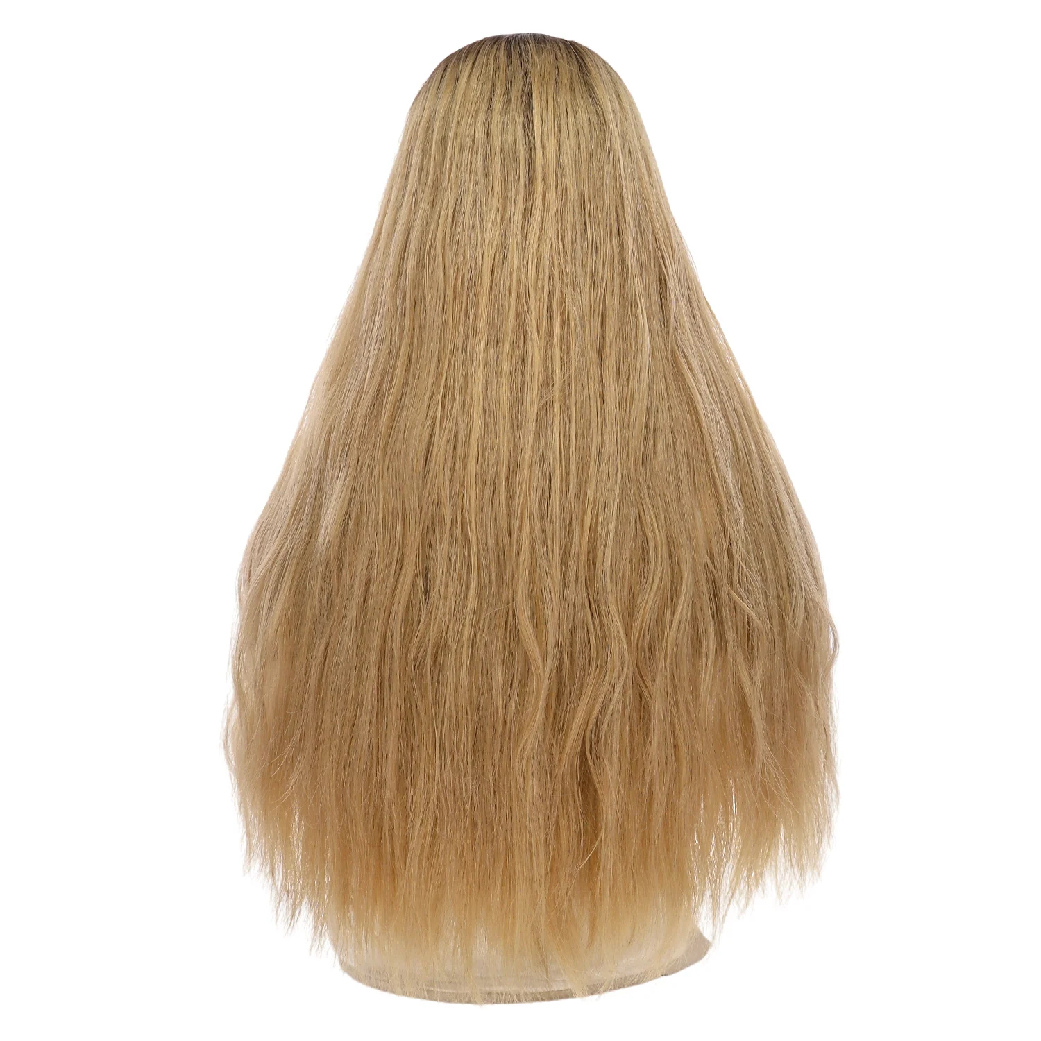 24" HatFall Wig Golden Blonde Wavy - Image 3