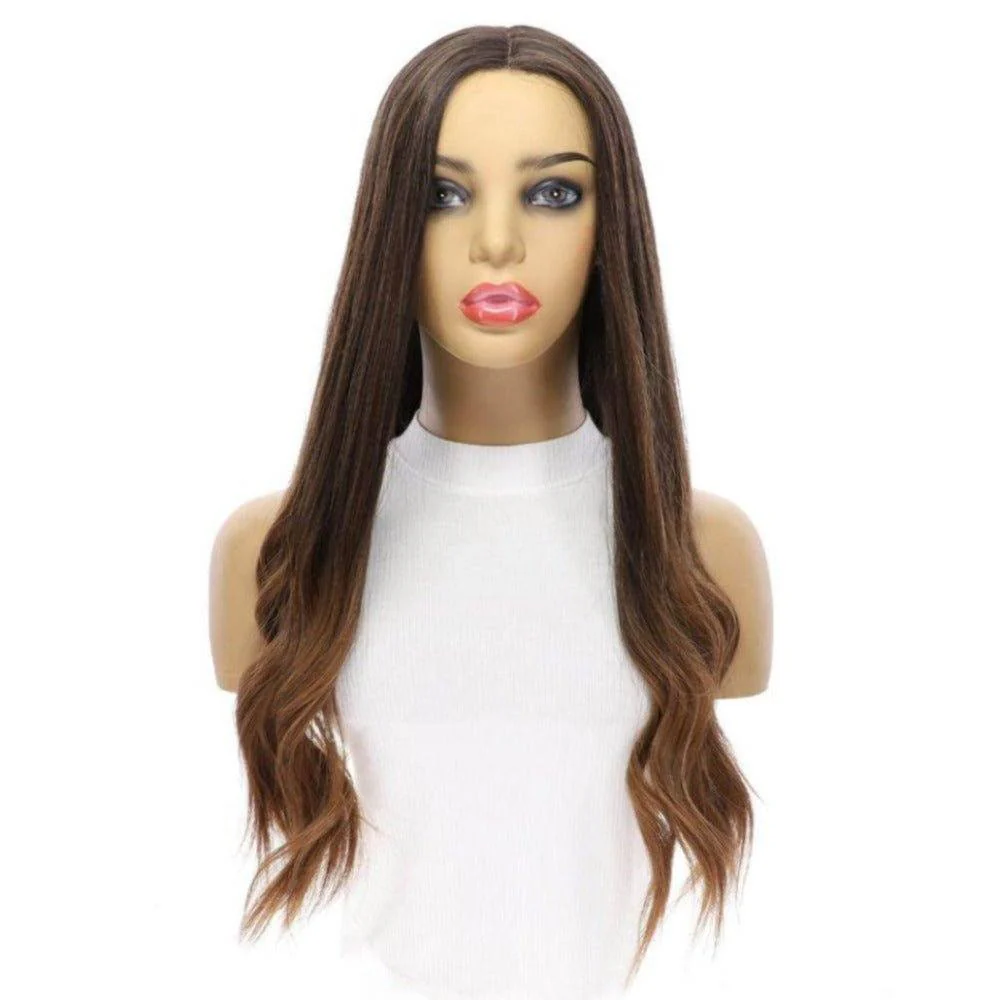 24" Divine Lace Top Wig Dark Brown Ombre - Image 5