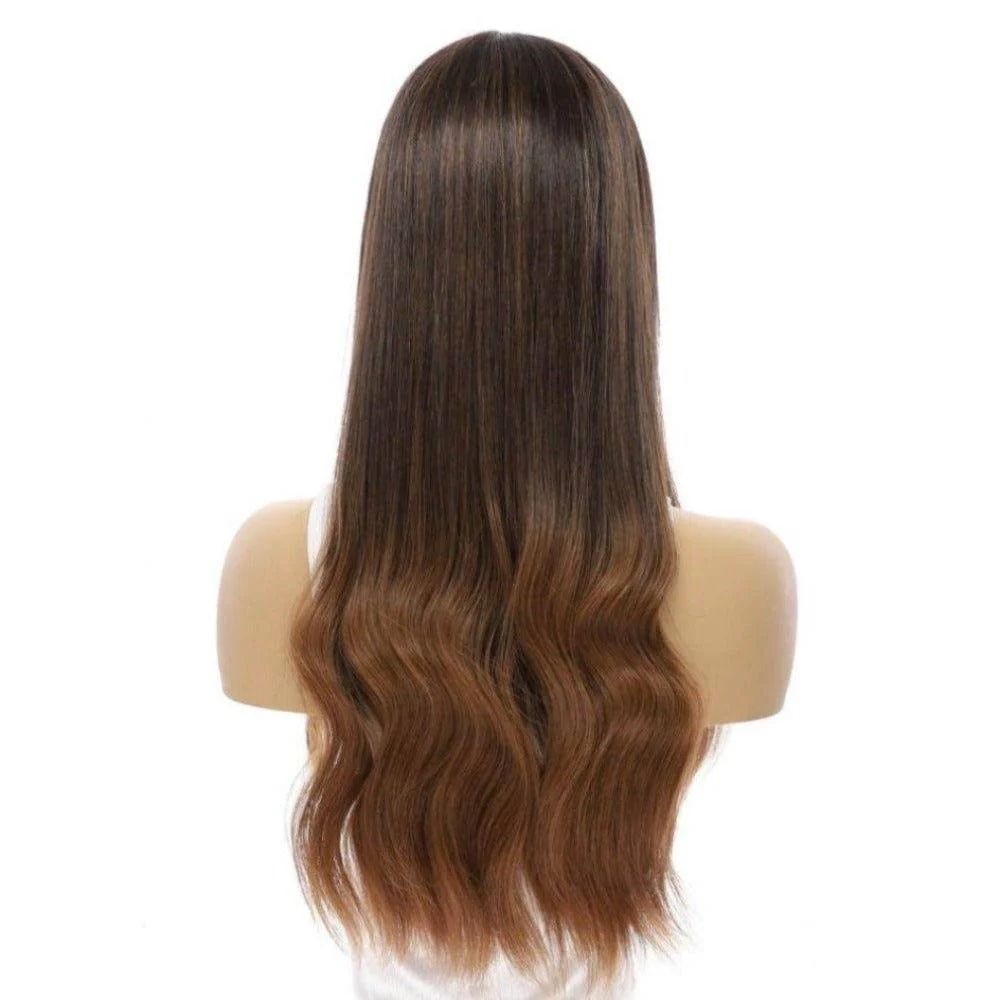 24" Divine Lace Top Wig Dark Brown Ombre - Image 7