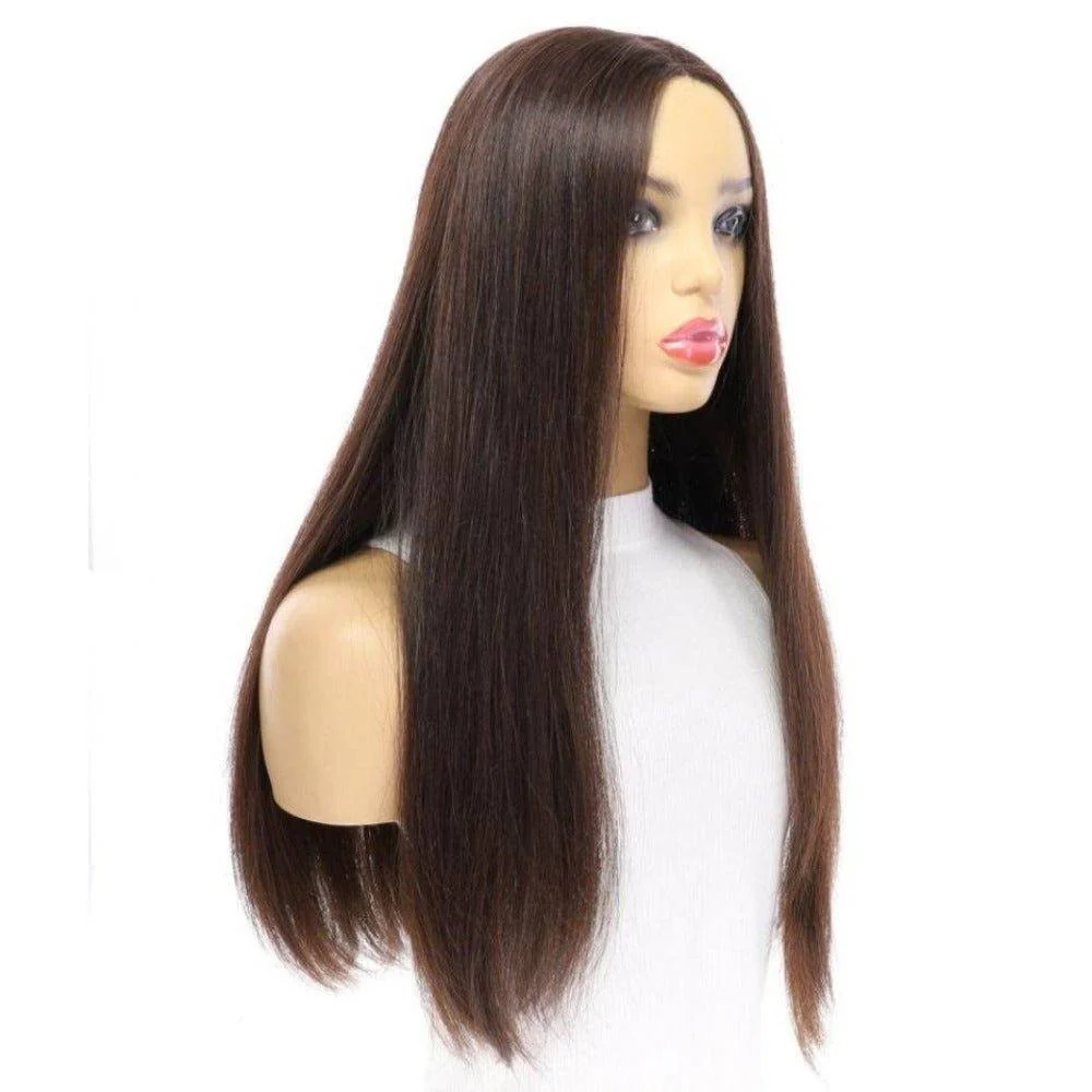 24" Divine Lace Top Wig Dark Brown - Image 3