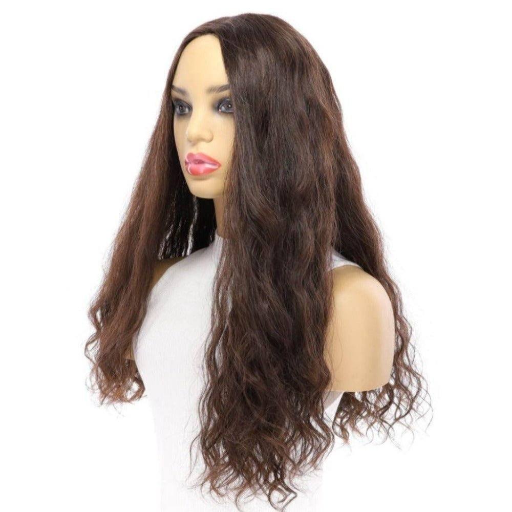 24" Divine Lace Top Wig Dark Brown Wavy - Image 5