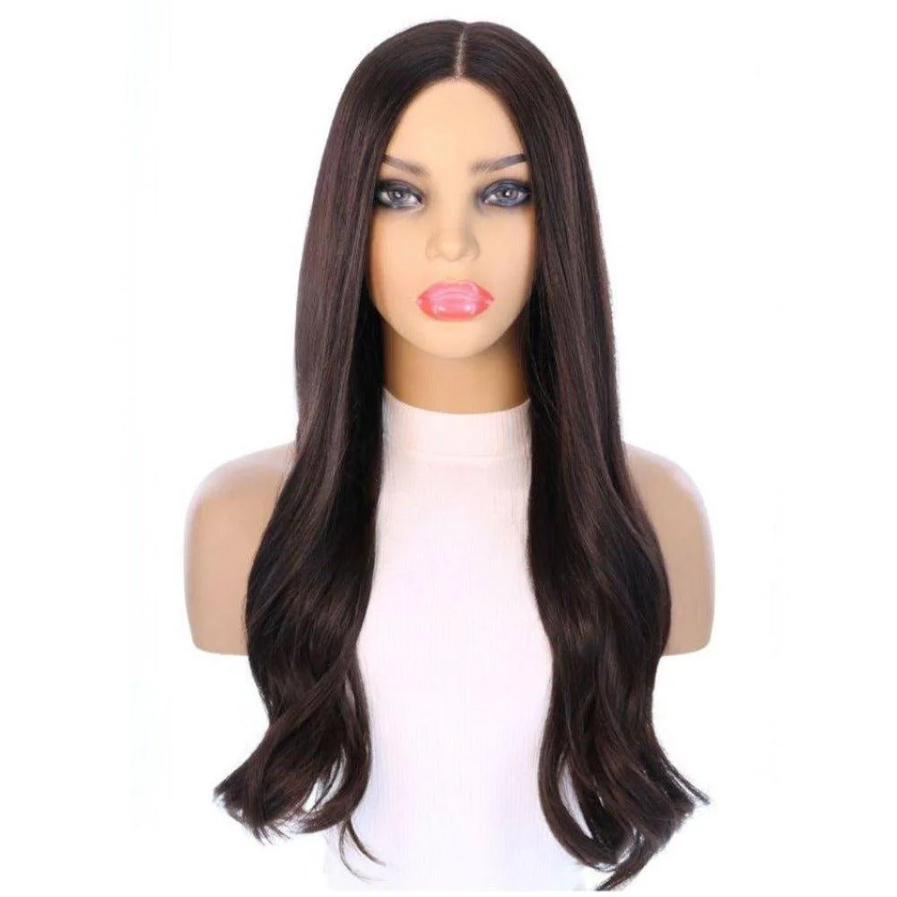 24" Divine Luxe Lace Top Wig #1B Black - Image 4