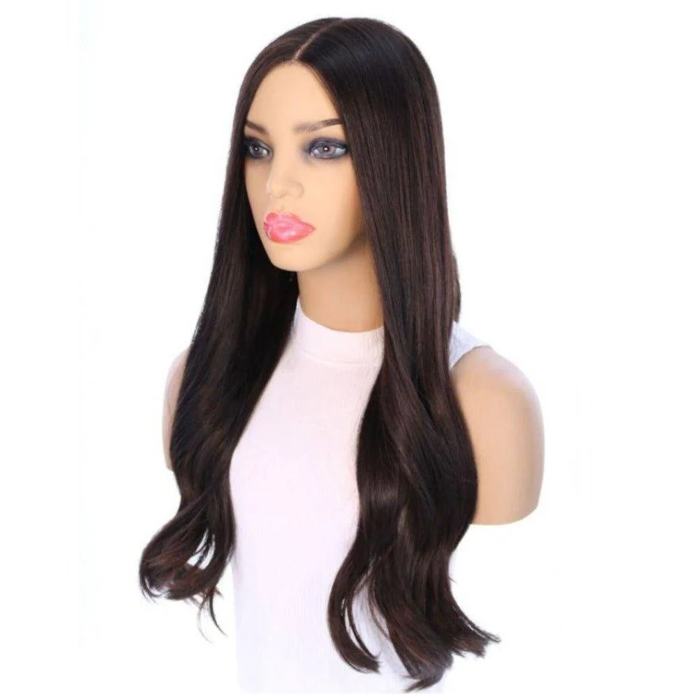 24" Divine Luxe Lace Top Wig #1B Black - Image 6