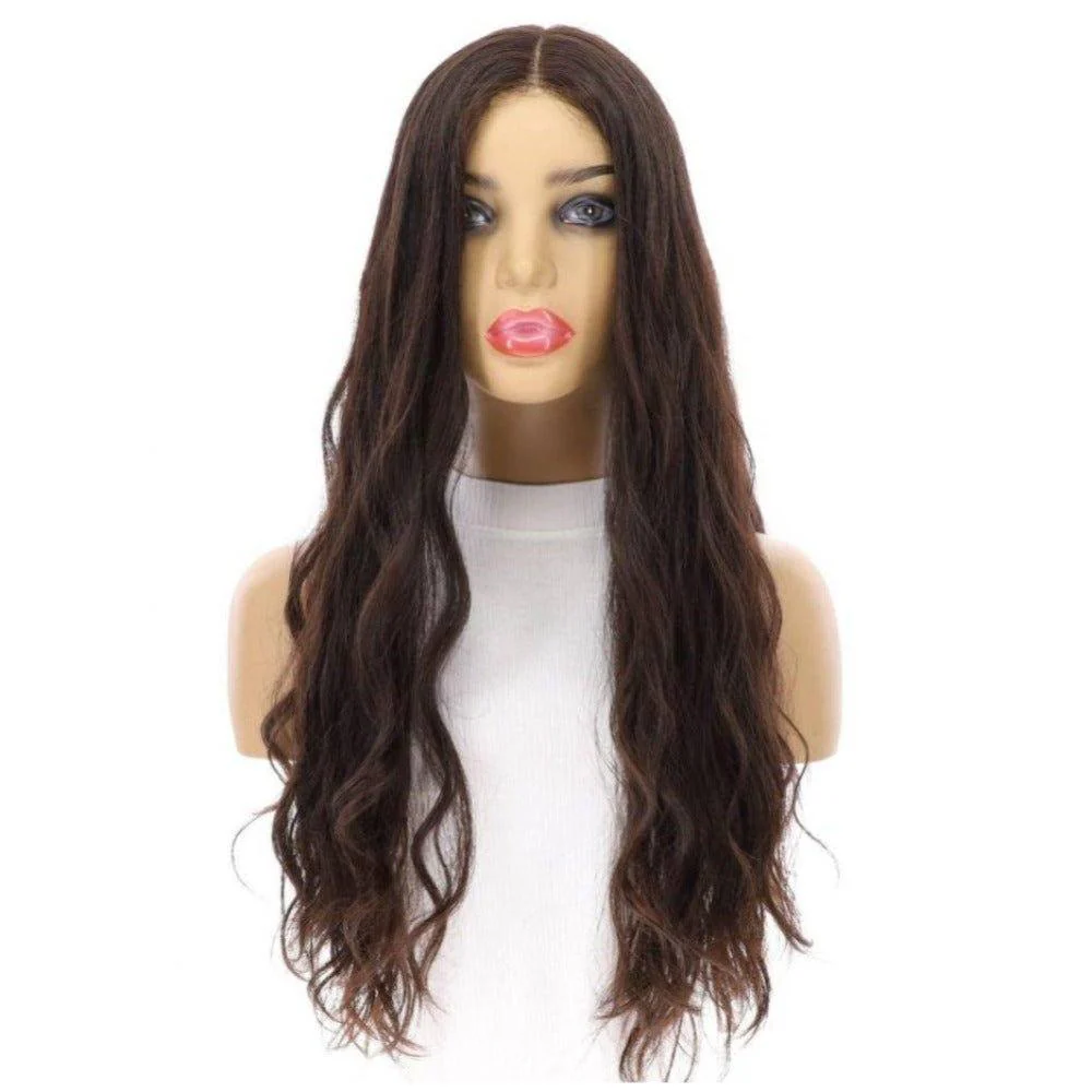 24" Divine Luxe Lace Top Wig #1B Black Wavy - Image 2
