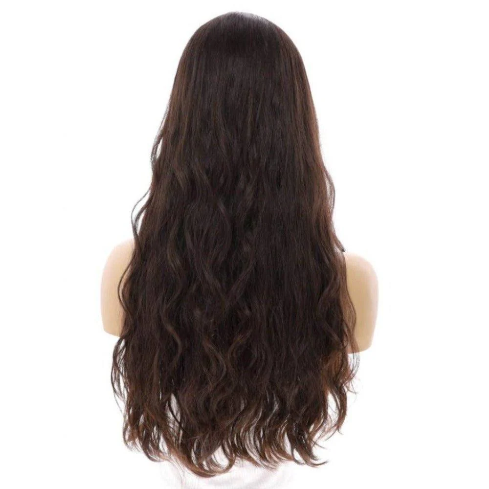 24" Divine Luxe Lace Top Wig #1B Black Wavy - Image 3