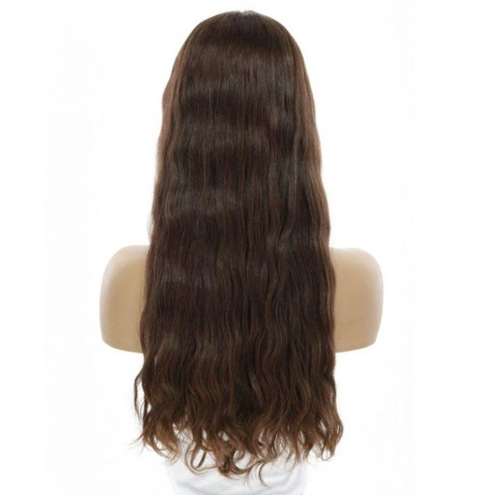 24" Divine Luxe Lace Top Wig #5 Warm Dark Brown Wavy - Image 3