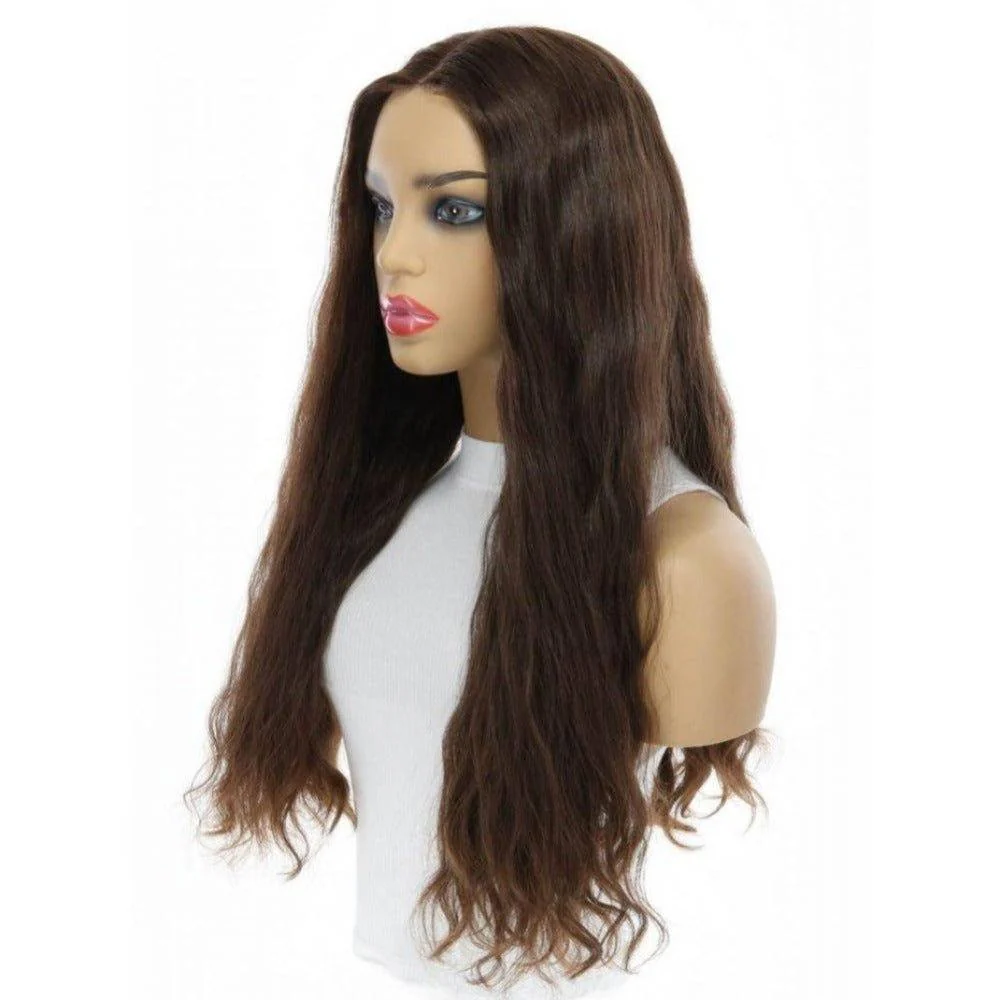 24" Divine Luxe Lace Top Wig #5 Warm Dark Brown Wavy - Image 4
