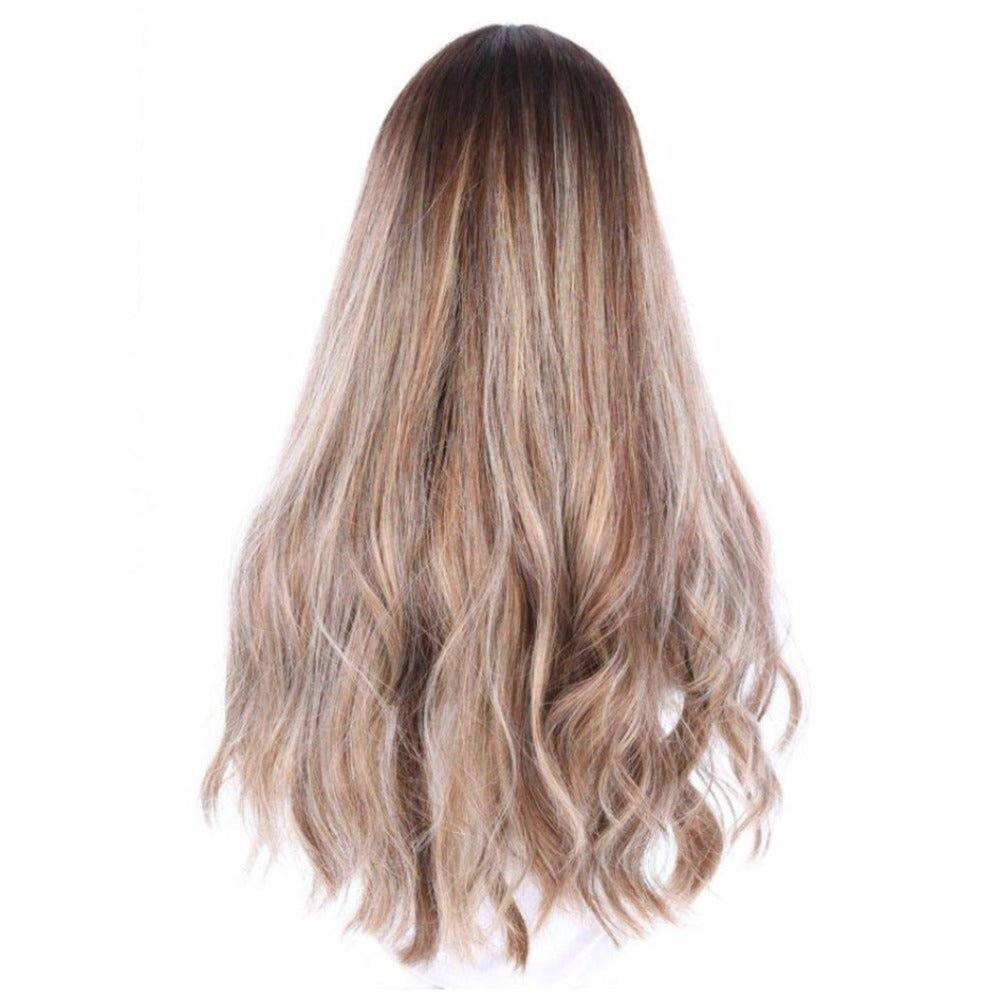 24" Divine Luxe Lace Top Wig #Medium Brown w/ Balayage & Rooting - Image 3