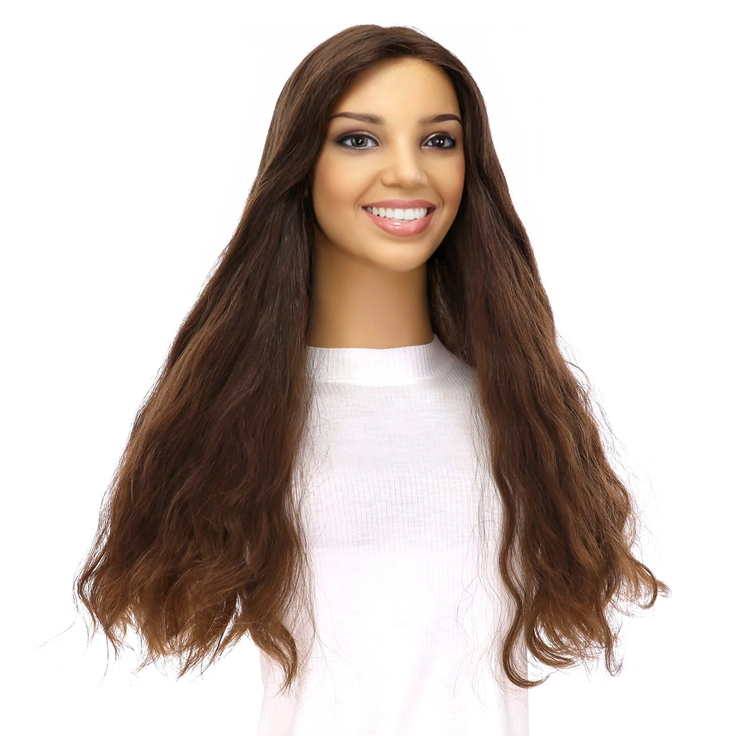 24" Divine Luxe Lace Top Wig #5 Warm Dark Brown - Image 4