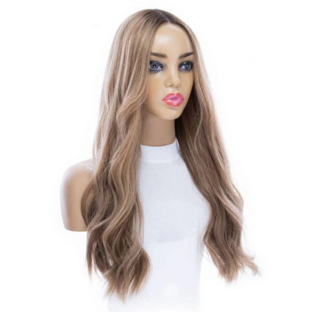 24" Divine Lace Top Wig Medium Blonde w/ Rooting - Image 2