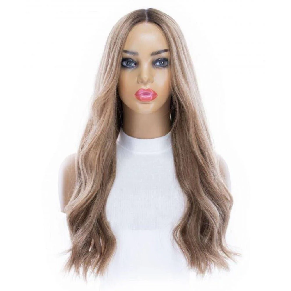 24" Divine Lace Top Wig Medium Blonde w/ Rooting - Image 4
