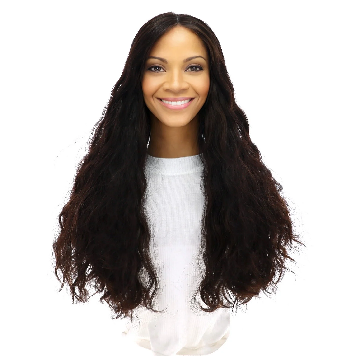 24" Divine Lace Top Wig Natural Black Wavy - Image 2